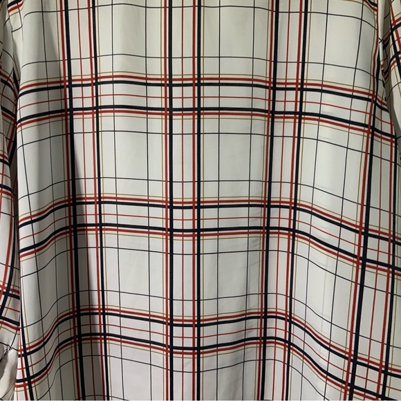 The Limited Plaid 3/4 Sleeve Button Front Easy Travel Top Sz XL - Picture 5 of 10